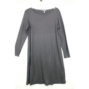 Eileen Fisher Long Sleeve Midi Dress-Size Small/Petite-Lyocell-Minimalist-Soft